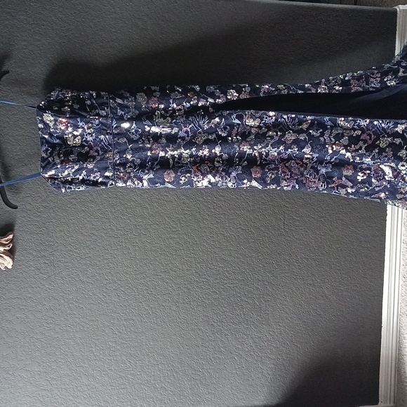 Women's Blue Formal Dress - Picture 3 of 5